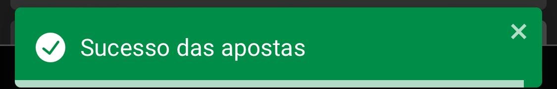 Mensagem Sucesso das apostas